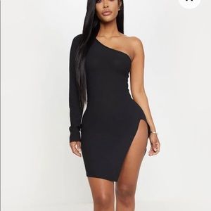 Black one shoulder dress